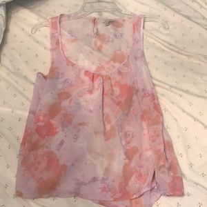 pink flowy tank top